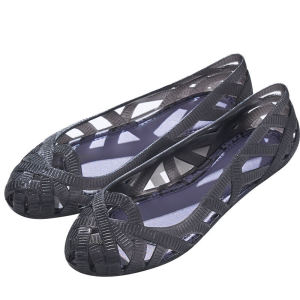 CODSoutheast Asian Style Jelly Sandals Anti-Slip Large Size Lightweight Sports Dancing Shoes Nest Hollow out Womens Flats