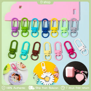 10Pcs 13 * 33mm Claw Hook U-Shaped Candy Color Keychain Metal Lobster Clip Car Matching Keychain Connector for DIY Jewelry Making Keychain Accessories
