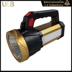 【UEB】สปอตไลต์แบบชาร์จไฟ USB กันน้ำกลางแจ้งพร้อมไฟด้านข้างโคมไฟมือถืออันทรงพลังสำหรับการตั้งแคมป์ที่บ้านและเหตุฉุกเฉิน