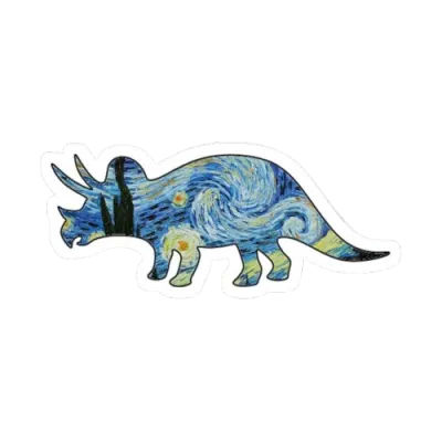 DINOSAUR STICKERS CUTE DINOSAUR WATERPROOF STICKER FOR TUMBLER LAPTOP LUGGAGE AQUAFLAS