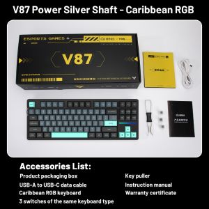 [✅SG Ready Stock] VGN V87 Mechanical Keyboard Three Mode Customized 87 Keys Keyboard Type-C  Hot-Swappable 无线三模办公游戏键盘