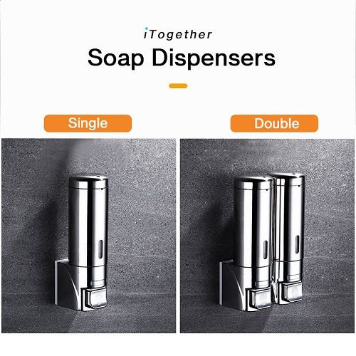 iTogether Soap Dispensers NoDrilling Shampoo Shower Dispenser 300ml
