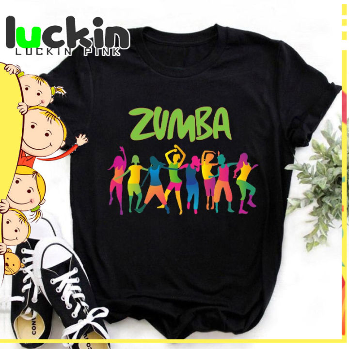 Luckin pink Love Zumba Dance Funny Graphic Printed Tshirt Print Black T Shirt Women Clothes Femme Harajuku Shirt Hip Hop T shirts kids t shirt baju t wanita Lazada PH