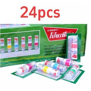 Pastel Inhaler Pack of 30Translucent Pocket Colors Menthol Eucalyptus Essential Oil Roller For Stress Headache Nausea Relief Refreshing Cooling Sensation Gift Set Local Seller Malaysia Fast Delivery 泰国多色半透明薄荷鼻吸30支套装高颜值解压神器天然精油缓解头痛鼻塞恶心提神送礼佳品