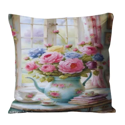 SARUNG BANTAL PRINTING MOTIF BUNGA CHARM KLASIK VINTAGE VAS - Sentuhan Klasik Mewah-