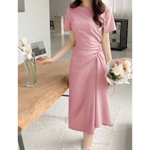 D11633 Aerin Side Pull Midi Dress