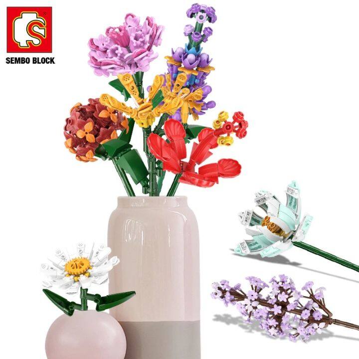 SEMBO 601238~601251 Flower Series Bouquets – Your World of Building Blocks