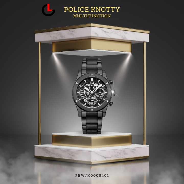 Police Chronograph Urban Rebel Knotty Orologio Uomo Cronografo Nero