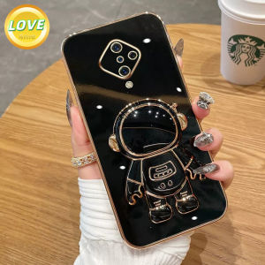 หรูหรานักบินอวกาศพับผู้ถือชุบกรณีสำหรับ VIVO 1920 /Vivo S1 Pro/vivo S1 /Vivo 1907 Soft TPU ปกปลอก