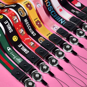 1PCS Mobile Phone Lanyard 2 in 1 Buckle Detachable Neck Strap Lanyard Webbing Long Rope Ring Accessories(Random Color)