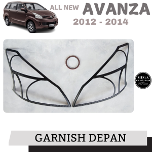Cover Garnish Lampu Depan Mobil All New Avanza Xenia  2012 - 2014 Hitam