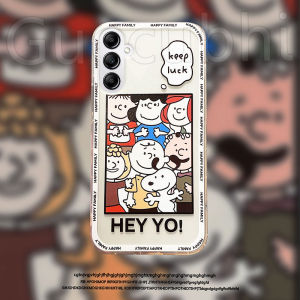 Phone Case Samsung Galaxy A25 A15 A35 A55 5G 4G 2023 Cute Cartoon Snoopy Pattern Transparent Soft Silicone Casing Samsung A55 5G Phone Cover