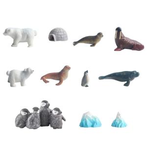 Life Like Aquariums Iceberg Decoration Figurine Set with Iceberg and Penguins Landscape Fishtanks Ornament