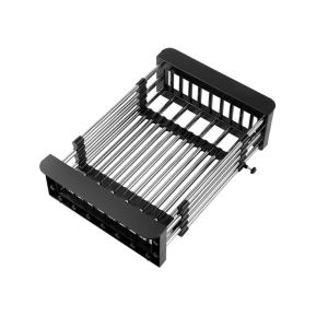 GOXBERK Adjustable Dish Drying Rack Multipurpose Stainless Steel Dish Washing Shelf Suitable Handle Sink Cleaning Basket Kitchen Sink