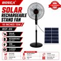 BOSCA 16 Inch 12v DC Standing Solar Powered Outdoor Rechargeable Solar Electric Fan With Solar Panel BSF-88 BSF-99. 