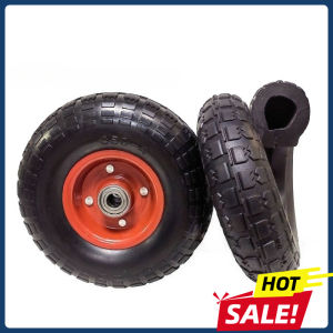 Thickened Hubs Heavy Duty Rubber Tires Trolley Round Wheel Cart 8/10 Inch Wheelbarrows Red 1pc Industrial Hand Truck Dolly
