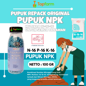Pupuk Mutiara Biru 1kg / Pupuk Mutiara Npk 16 16 16 / Pupuk Mutiara Pelebat Buah / Pupuk Mutiara Penyubur Tanaman / Pupuk Npk Meroke