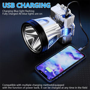 🔋Use it for 50 days on a single charge Super Bright Flashlight USB Rechargeable LED Waterproof Camping Fishing Lantern Waterproof Flashlight Flash Light Rechargeable Long Range Tactical Torch Outdoor