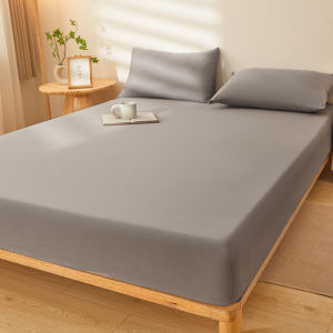 CHT ผ้าปูที่นอน 3ฟุต3.5ฟุต 5ฟุต 6ฟุต ผ้าปูเตียงสีพื้น ผ้าปูที่นอนกันไรฝุ่น  สะดวกสบายในมือ รัดมุม360° คุณภาพดี มีสีต่างๆให้เลือก