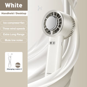 【ZOLURA】F61 Portable Mini Fan USB Rechargeable Handheld Fan 3-Speed Adjustable Folding Fan Foldable Desktop Fan Neck-mounted Electric Fan Smart LED Digital Display