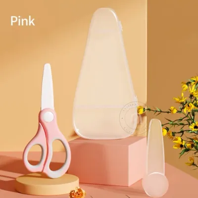 BABY CERAMIC FOOD SCISSORS CUTTER Toddler Craft Scissor Gunting Pemotong Makanan Bayi Anti Rust Gunting Seram