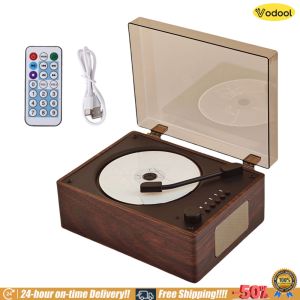 [VOS] Portable CD Player Rechargeable Remote Control Home Music Player Bluetooth-Compatible 5.0 Support CD BT USB 3.5mm AUX Desktop CD Player Home Decor