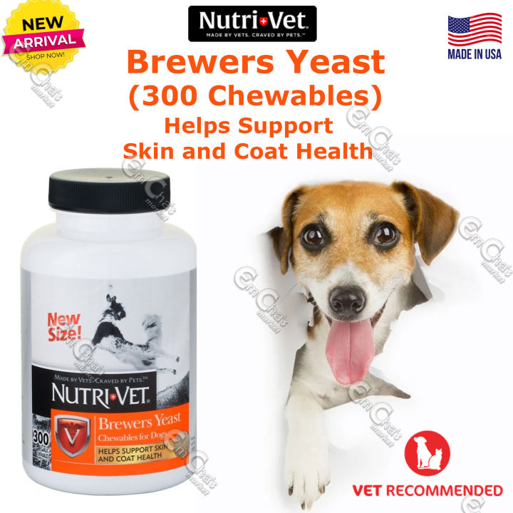 Nutri Vet 300 Chewables USA MADE for Dogs Brewers Yeast Helps