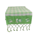 Taplak Alas Kulkas Motif Kotak-kotak Warna Hijau Melon. 