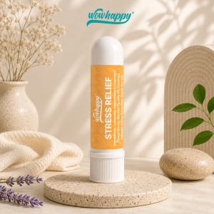 Wowhappy STRESS RELIEF Essential Oil Nasal Inhaler | Calm Mind & Stress Ease Aromatherapy