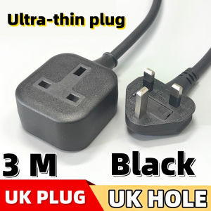 Black White 1 WAY Extension Power Socket Ultra-thin British Standard 1/2/3/5 Meter Cable Extension Cord UK 3 PIN Plug Wiring Single Socket Household POWER Board Wall Mini 插座排插safety Power Strips