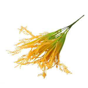 5PCS Bunga Gandum Artificial 7 Cabang  Plastik Rice Grass Artificial Untuk Home Garden Outdoor Decor