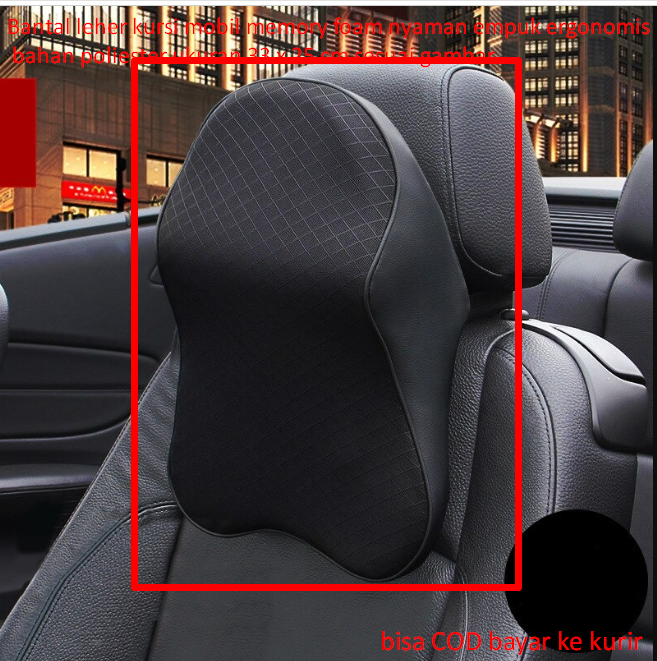 Bantal leher kursi mobil memory foam nyaman empuk ergonomis bahan