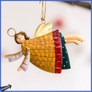 【jianzhanqinl】 1PCS Acrylic Vintage Angel Hanging Decor Christmas Ornaments Santa Claus Xmas Tree Hanging Ornament 2026 Navidad Party Decor