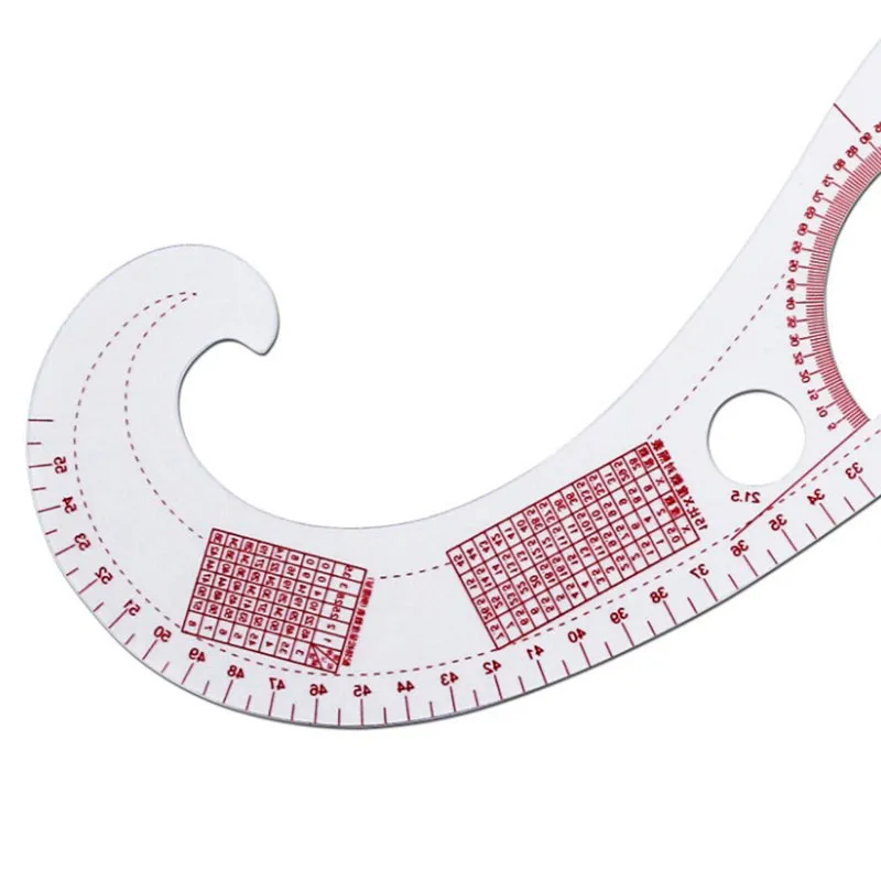 2021 New Arrival Multifunction 6501 Plastic French Curve Sewing Ruler  Measure Tailor Ruler Making Clothing 360 Degree Bend Ruler Tools  transparent 