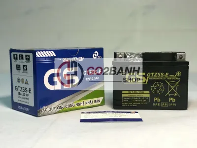 Bình ắc quy GS GTZ5S-E Airblade110 Vision 2011 Future125 Wave alpha 2006 Wave Rs Exciter Sirius Fi (12V-3.5Ah)