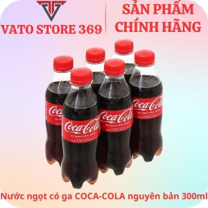 Nước ngọt có ga COCACOLA nguyên bản có đường chai 300ml