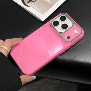 Luxury Candy Tempered Glass Backplane Phone Case For iPhone 17 16 15 14 13 12 Pro Max Glossy Camera Lens Protection Hard Cover