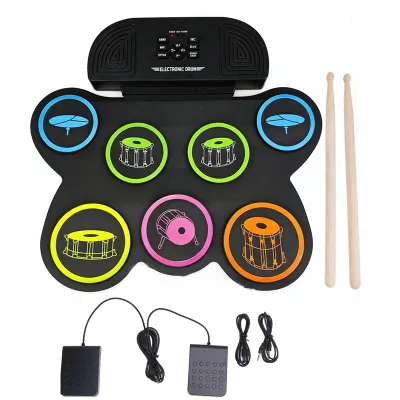 10ปี การรับประกัน SUPOR Electric Drum กลองไฟฟ้า ระบบเสียง 3D รอบทิศทาง แถมฟรีอุปกรณ์เสริม กลองชุด กลองไฟฟ้า กลองชุดเด็ก กลองชุด กลองไฟฟ้าพกพา