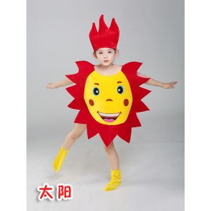 LZD  Childrens Fruit and Vegetable Costume Kindergarten Fruit Environmental Protection Fashion Show Performance Mango Peanut Tomato
