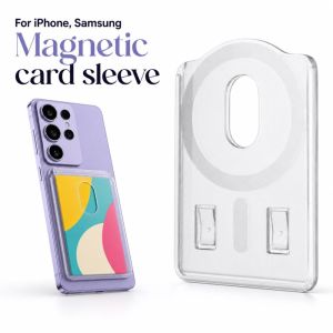 UTOPUS 2 khe cắm thẻ Ốp thẻ MagSafe Trong suốt Chống sốc Giá đỡ thẻ từ tính Có thể tháo rời Ốp điện thoại kiêm ví Cho iPhone Samsung