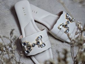 Allé Luxe Aura Gem-Embellished Sandals
