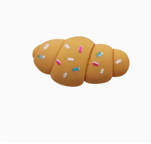 1PC Funny Bread  Food  shoes Charm DIY shoes accessories for croc Shoes Women