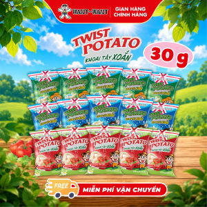 [Date Mới Tháng 4/2027] Combo Snack Khoai Tây Xoắn Twist Potato Want Want Gói 30g 3 Vị Giòn Ngon Đồ Ăn Vặt Tiện Lợi