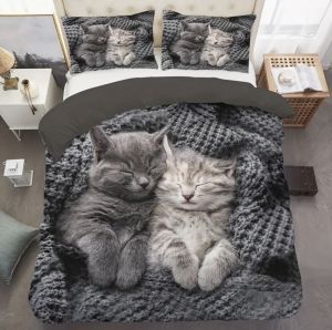 Pet Bedding Sets 4 Piece Set Realistic Digital Printed