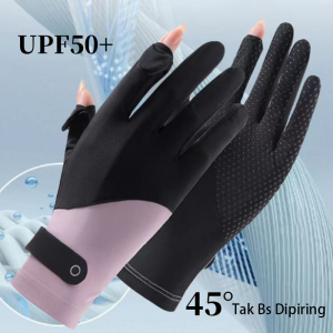 Sarung Tangan Wanita Sarung Tangan Motor Pria Anti UV Perlindungan Matahari Bernafas Sejuk