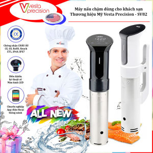 Máy nấu chậm dòng cao cấp kết nối qua điện thoại dùng cho gia đình và khách sạn. Thương hiệu Mỹ cao cấp Vesta Precision - SV82