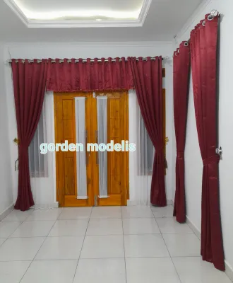 GORDEN GORDENG POLOS BLACKOUT TEBAL JENDELA RAUNG TAMU DAN PINTU KAMAR JENDELA KAMAR