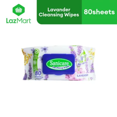 Sanicare Cleansing Wipes 80 Sheets - Lavender Scent
