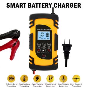 Intelligent Repair Battery Charger 12V/24V (4A 6A 8A) with Cooling Fan and LCD Display Multi Protection