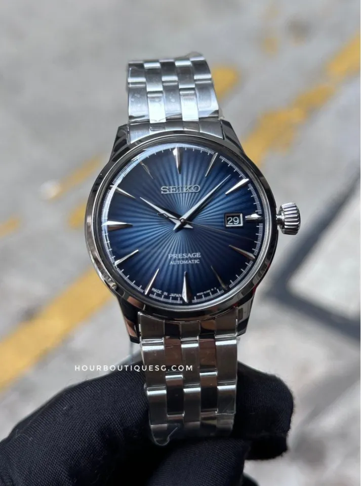 Brand New Seiko Presage Dark Blue Cocktail Time Automatic Dress